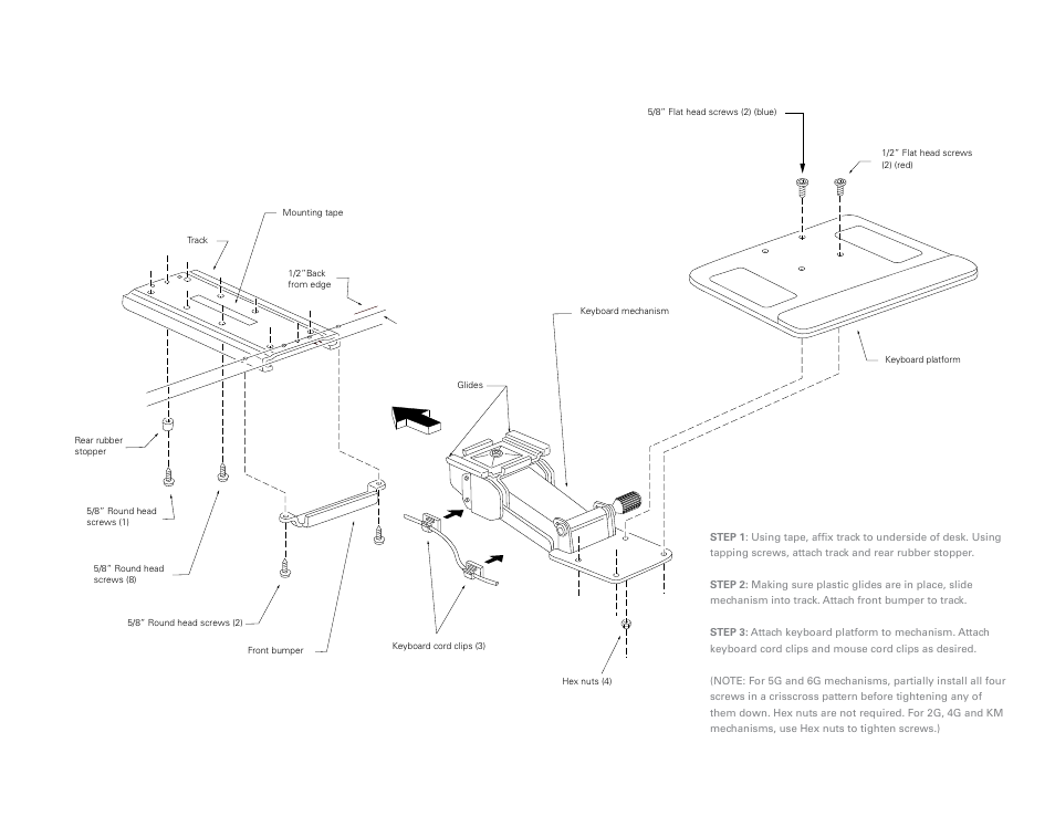 Humanscale Keyboard System Installation User Manual | Page 2 / 2