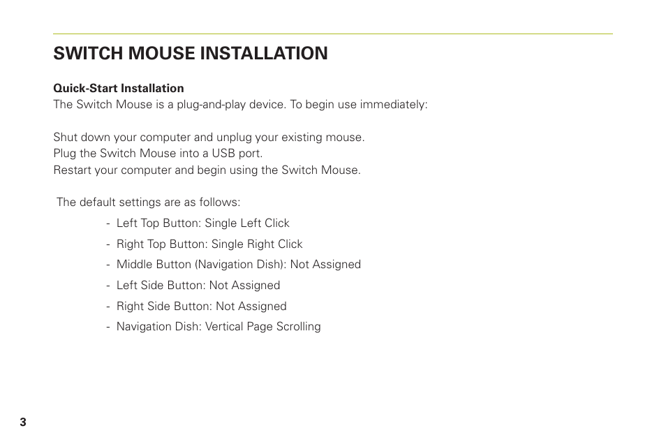 Switch mouse installation | Humanscale Switch Mouse User Manual | Page 6 / 20