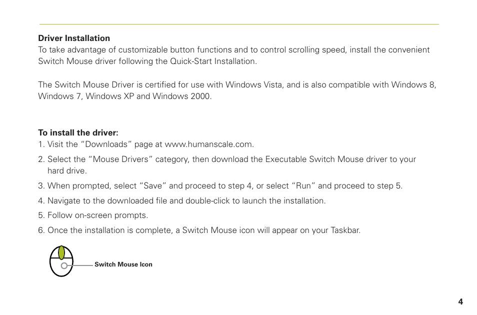 Humanscale Switch Mouse User Manual | Page 7 / 20