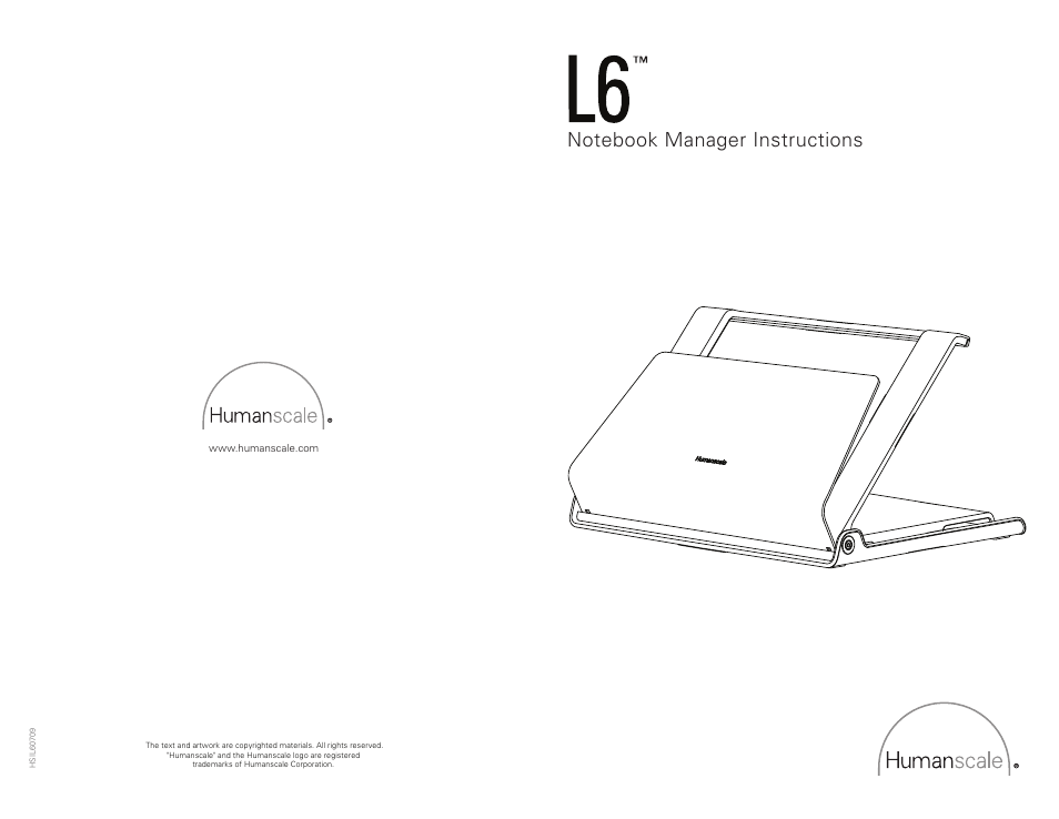 Humanscale L6 User Manual | 2 pages