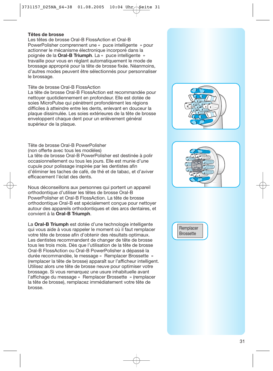 Braun Triumph User Manual | Page 31 / 34