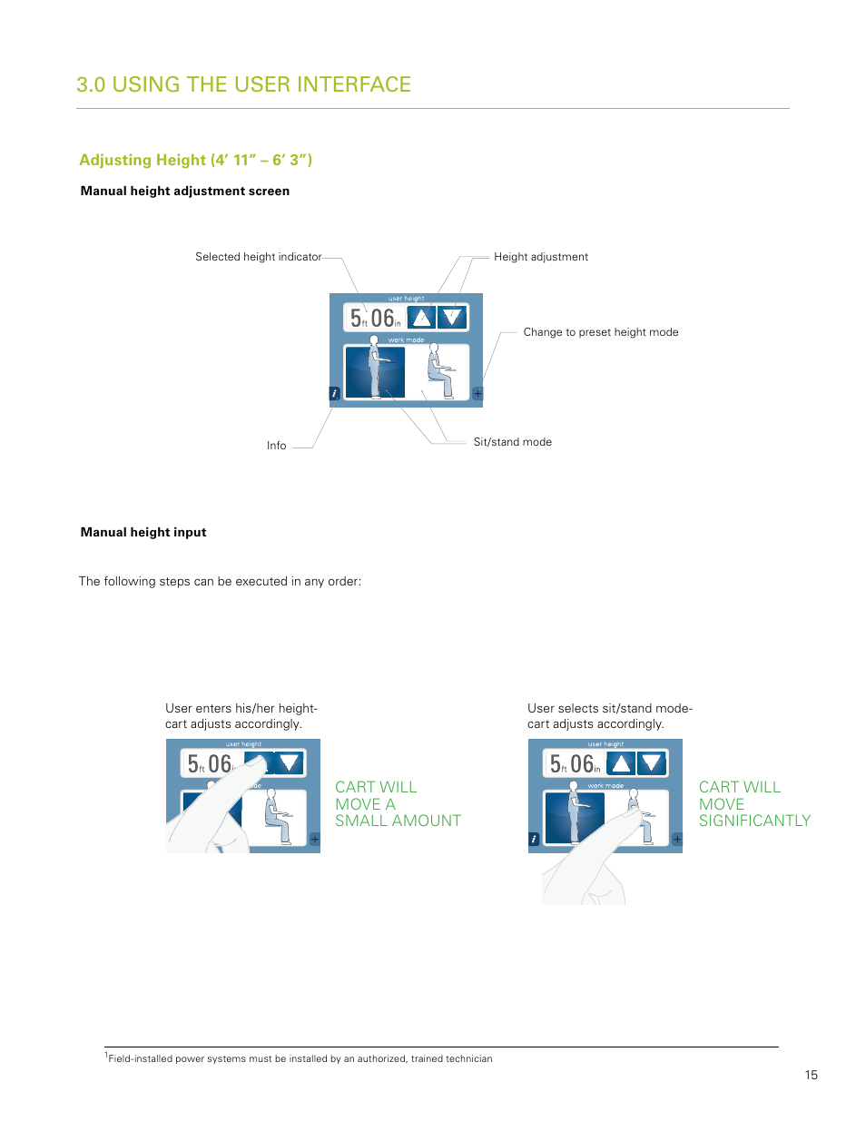 0 using the user interface | Humanscale T7 User Manual | Page 16 / 52