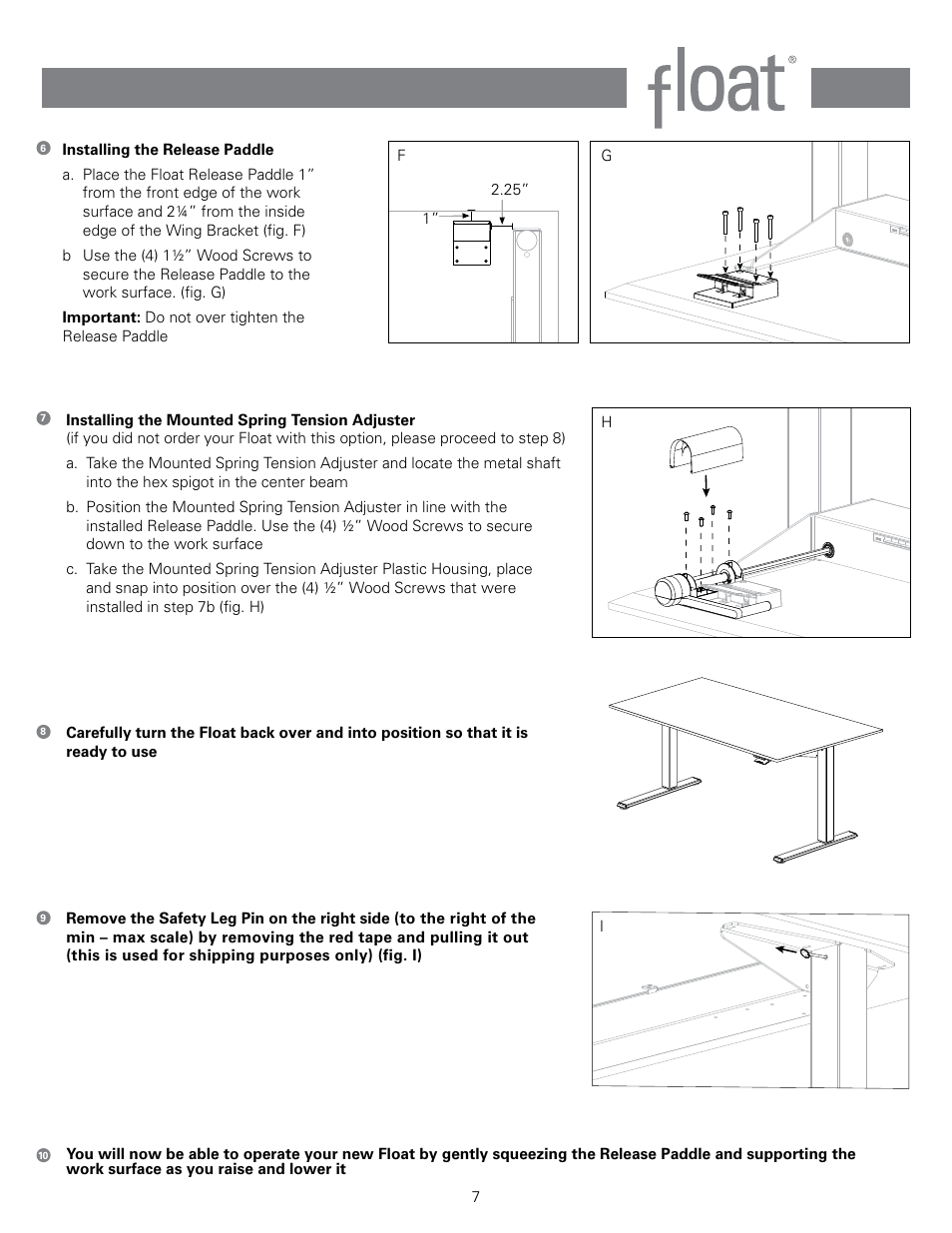 Humanscale Float Assembly User Manual | Page 7 / 8