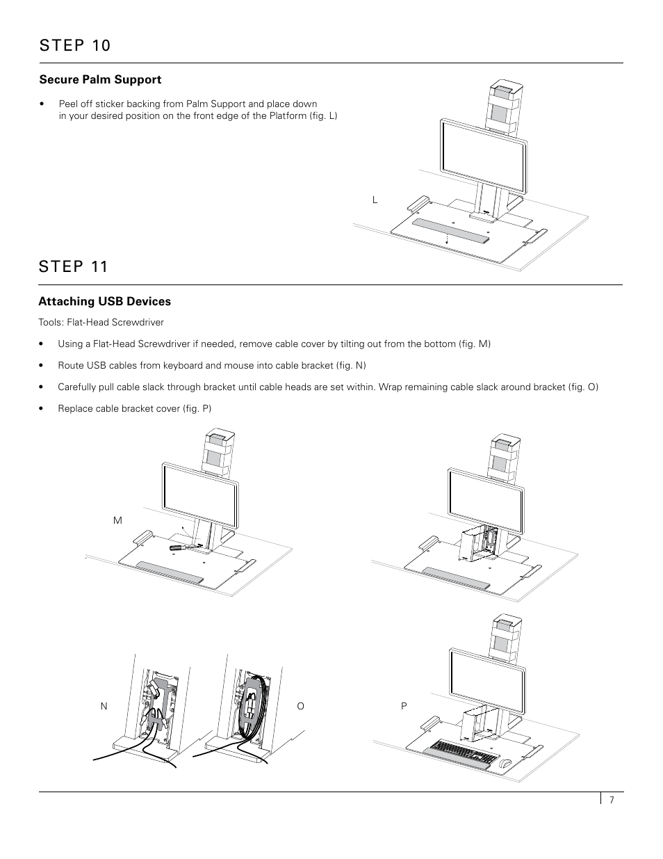 Step 11, Step 10 | Humanscale QuickStand User Manual | Page 7 / 11
