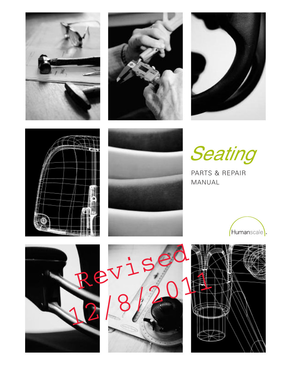 Humanscale Seating Parts and Repair Manual User Manual | 59 pages