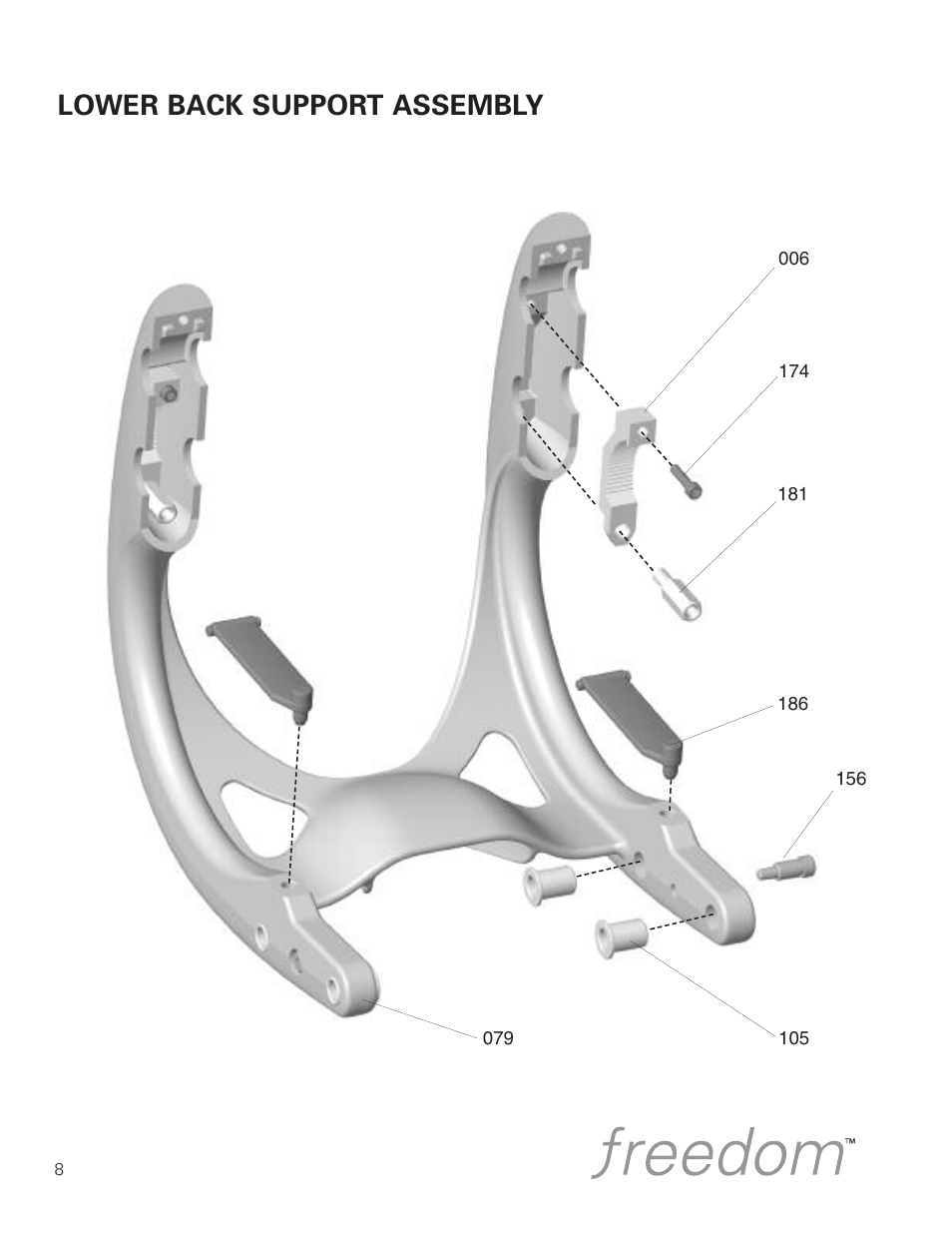 Lower back support assembly | Humanscale Seating Parts and Repair Manual User Manual | Page 10 / 59