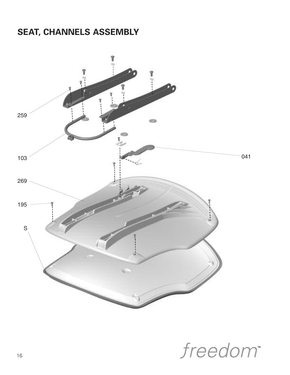Seat, channels assembly | Humanscale Seating Parts and Repair Manual User Manual | Page 18 / 59