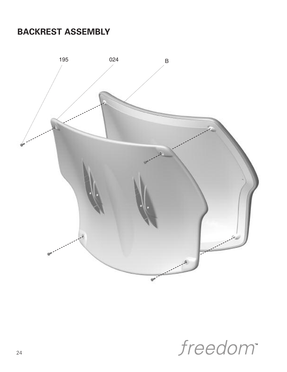 Backrest assembly | Humanscale Seating Parts and Repair Manual User Manual | Page 26 / 59