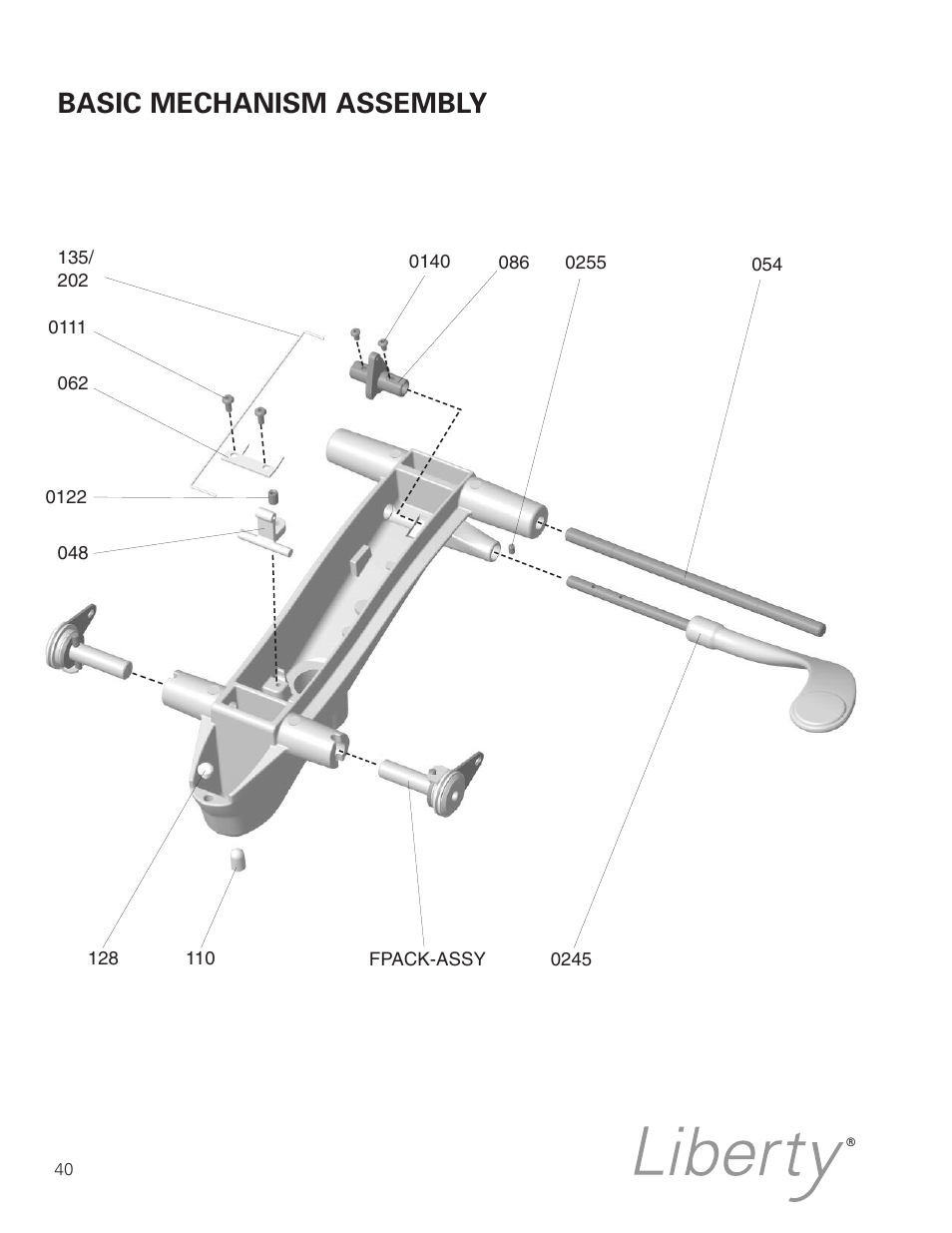 Basic mechanism assembly | Humanscale Seating Parts Manual User Manual | Page 40 / 77