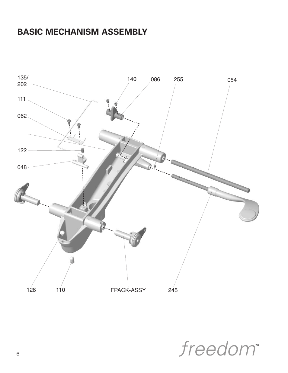 Basic mechanism assembly | Humanscale Seating Parts Manual User Manual | Page 6 / 77