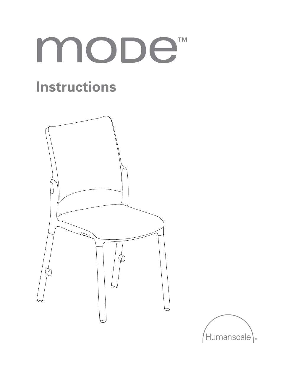 Humanscale Mode User Manual | 4 pages