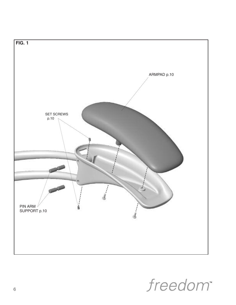 Humanscale Freedom Arm User Manual | 2 pages