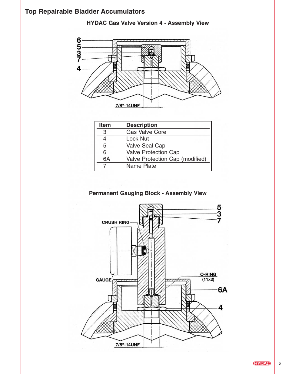 HYDAC Permanent Gauging Blocks User Manual | Page 5 / 8