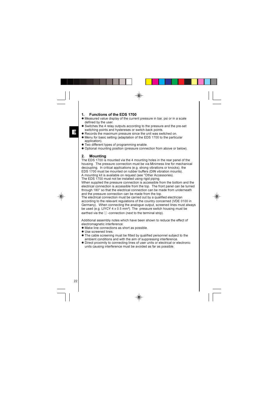 HYDAC EDS 1700 User Manual | Page 22 / 56