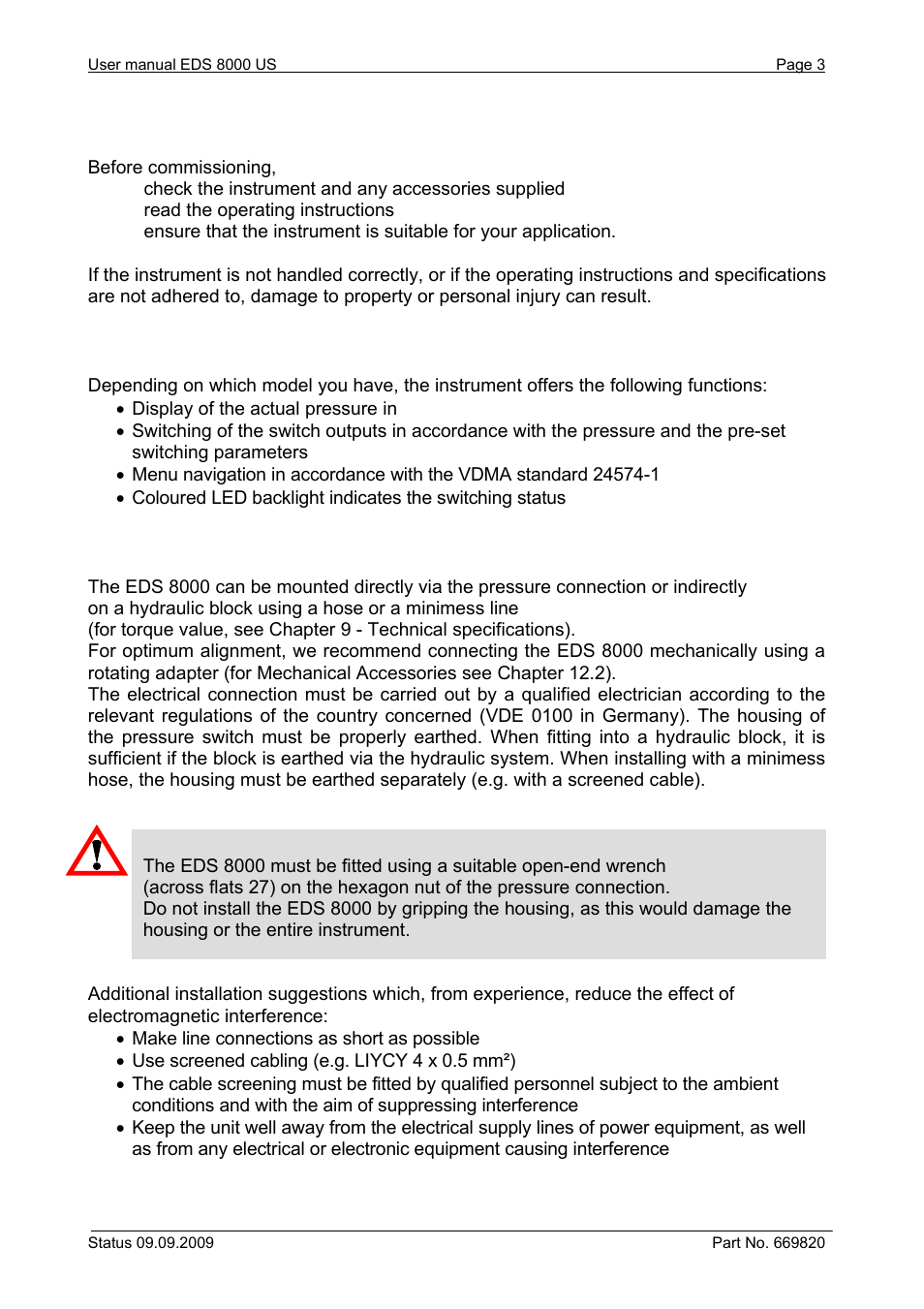 HYDAC EDS 8000 User Manual | Page 3 / 16