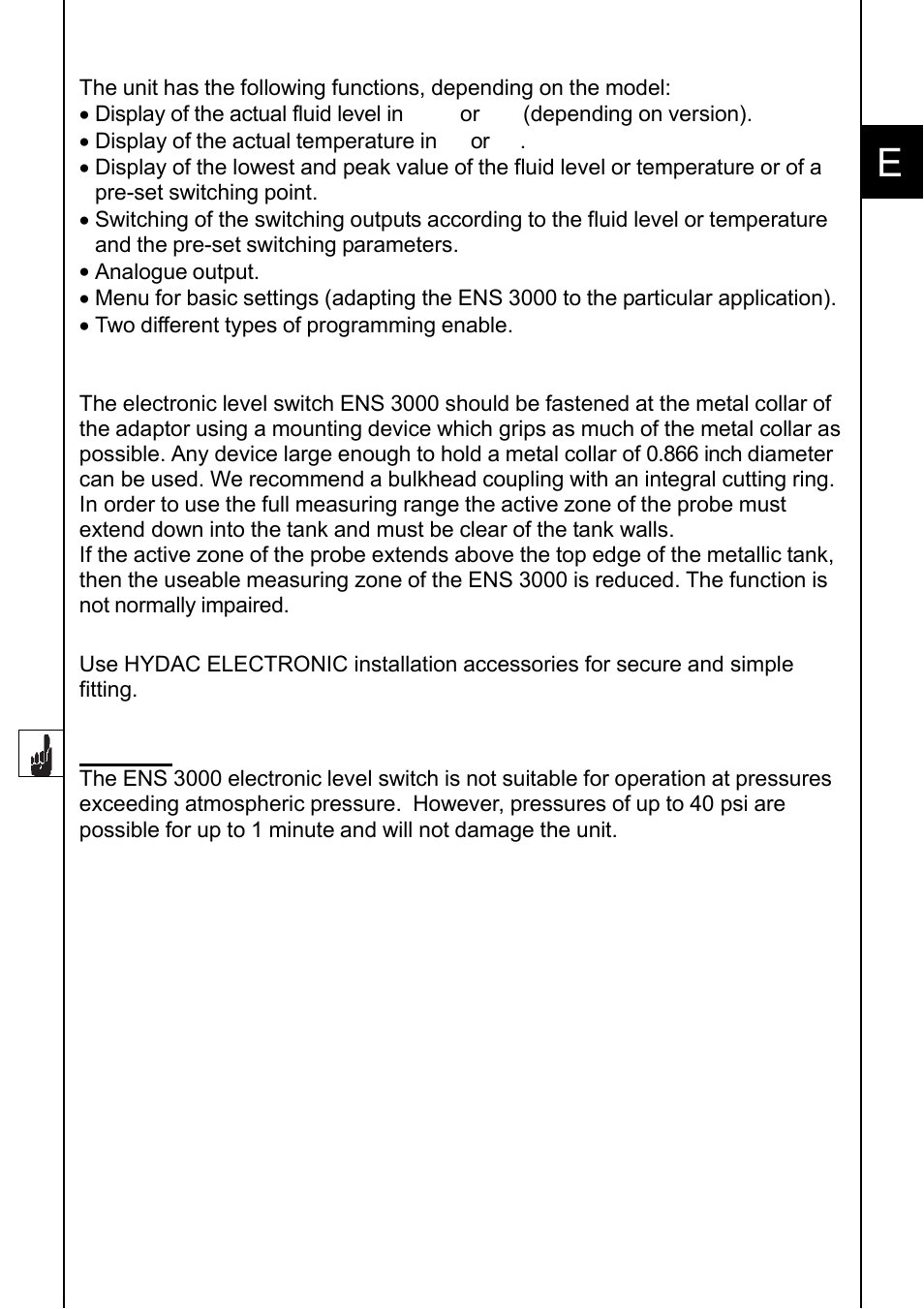 HYDAC ENS 3000 User Manual | Page 3 / 32