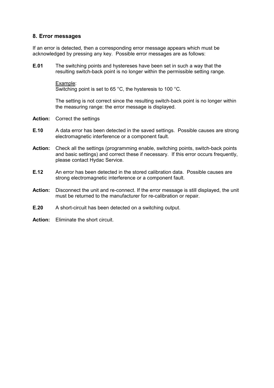 HYDAC ETS 300 User Manual | Page 9 / 17