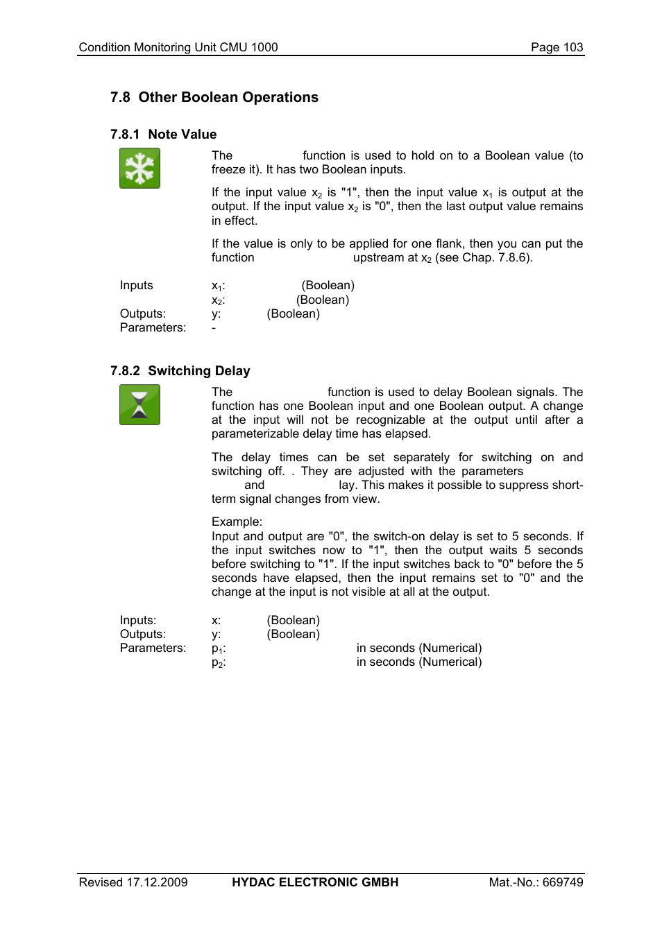 8 other boolean operations | HYDAC CMU 1000 User Manual | Page 103 / 122
