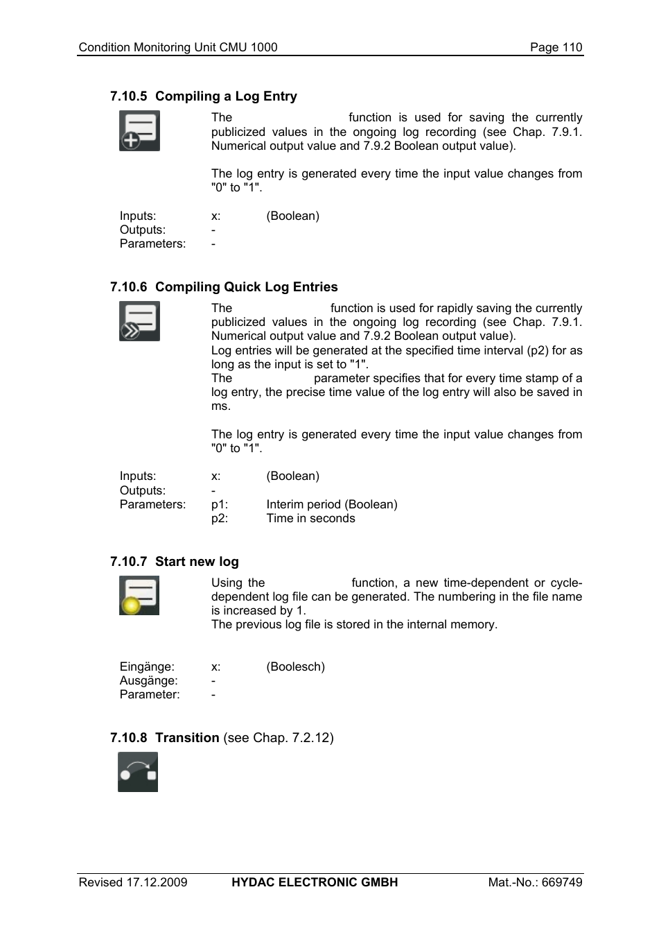 HYDAC CMU 1000 User Manual | Page 110 / 122