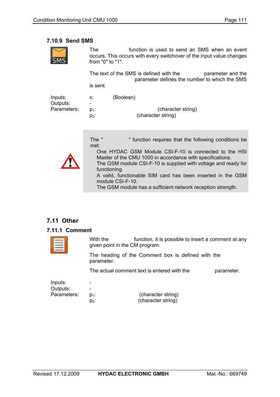 11 other | HYDAC CMU 1000 User Manual | Page 111 / 122