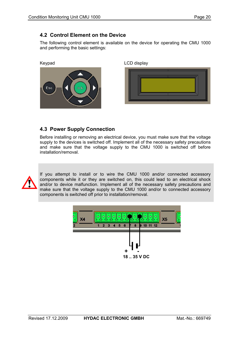 HYDAC CMU 1000 User Manual | Page 20 / 122