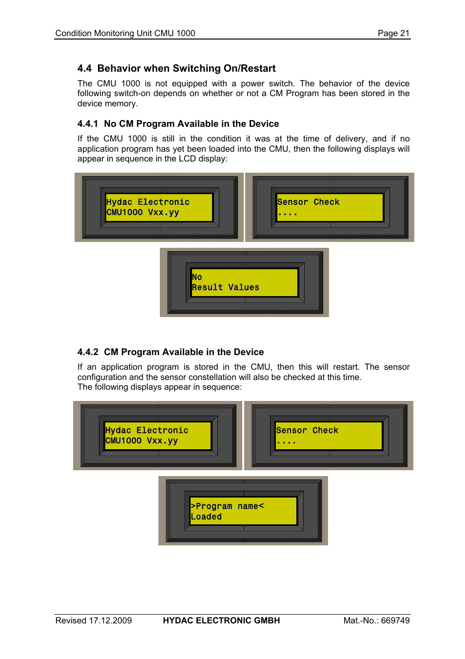 HYDAC CMU 1000 User Manual | Page 21 / 122