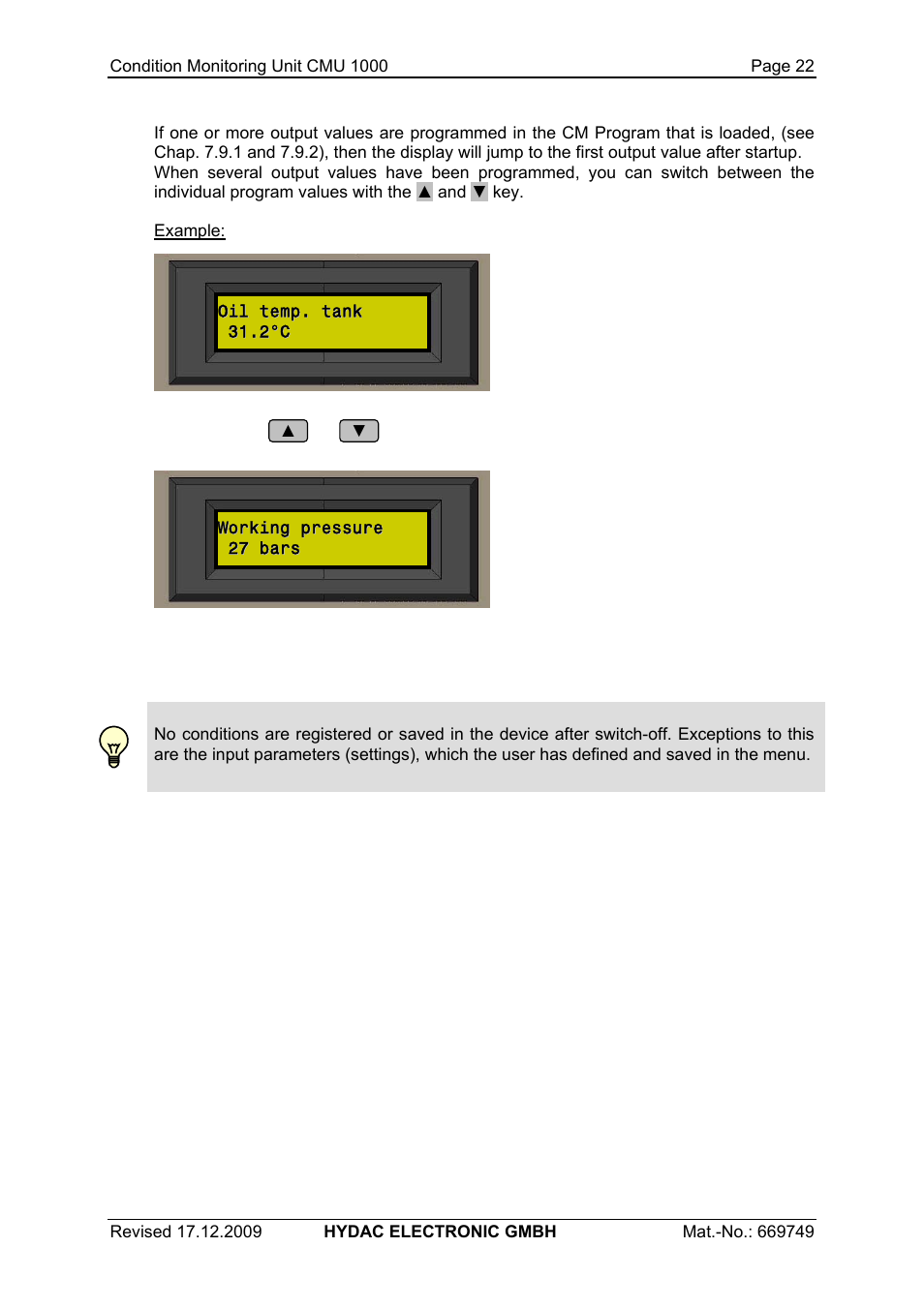 HYDAC CMU 1000 User Manual | Page 22 / 122
