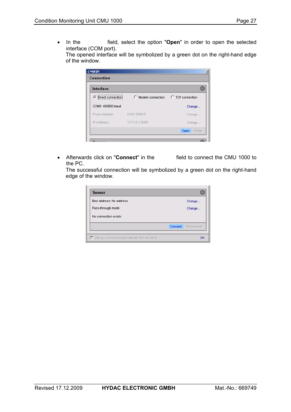 HYDAC CMU 1000 User Manual | Page 27 / 122