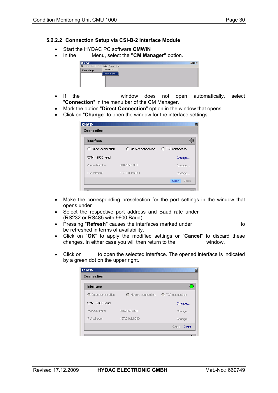 HYDAC CMU 1000 User Manual | Page 30 / 122