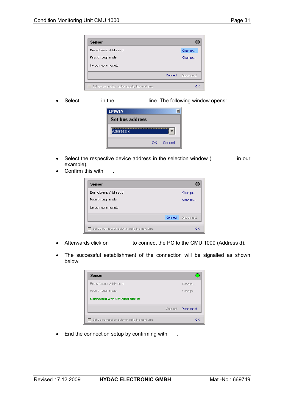 HYDAC CMU 1000 User Manual | Page 31 / 122