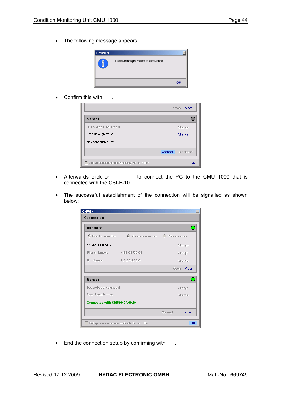 HYDAC CMU 1000 User Manual | Page 44 / 122
