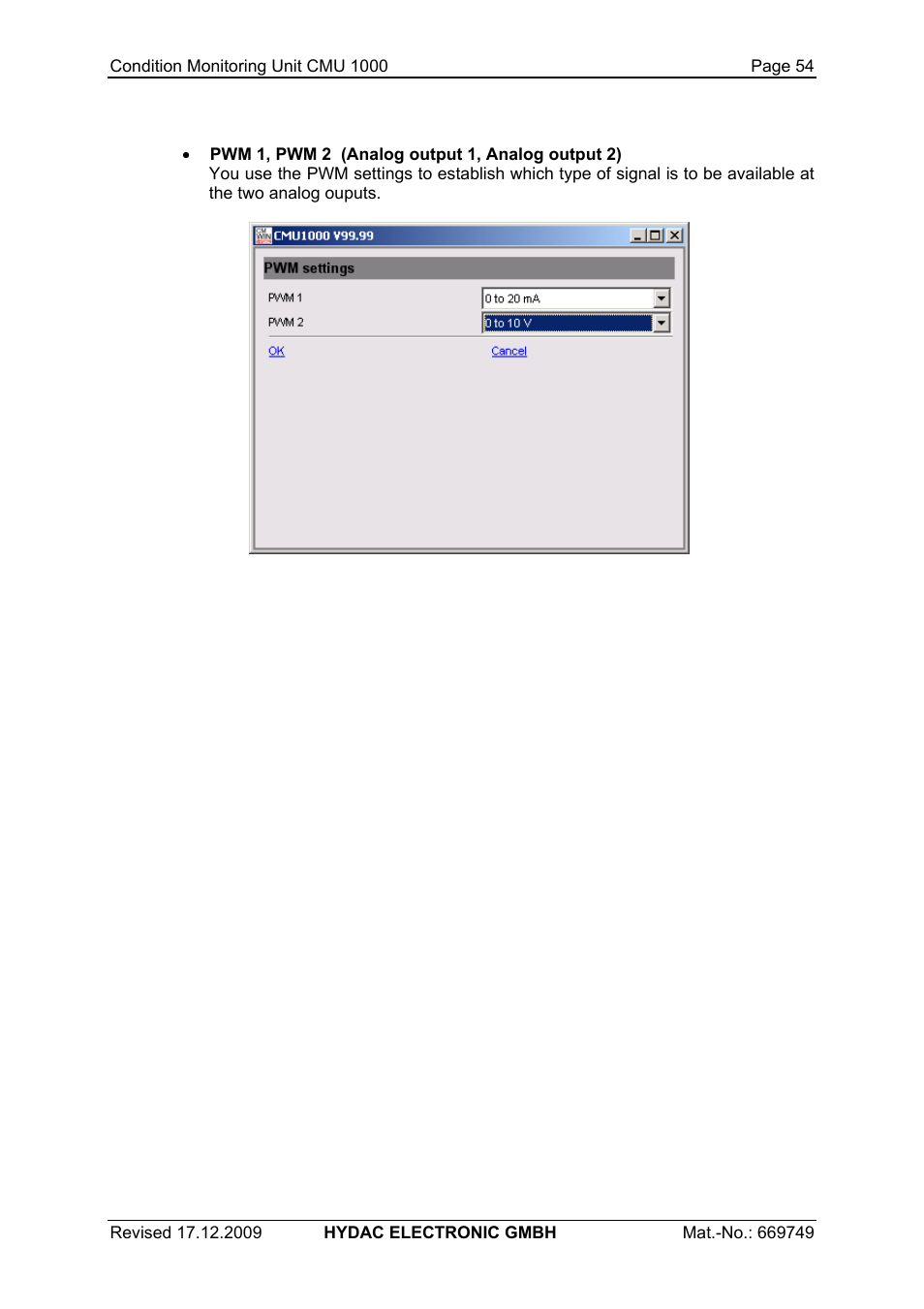 HYDAC CMU 1000 User Manual | Page 54 / 122