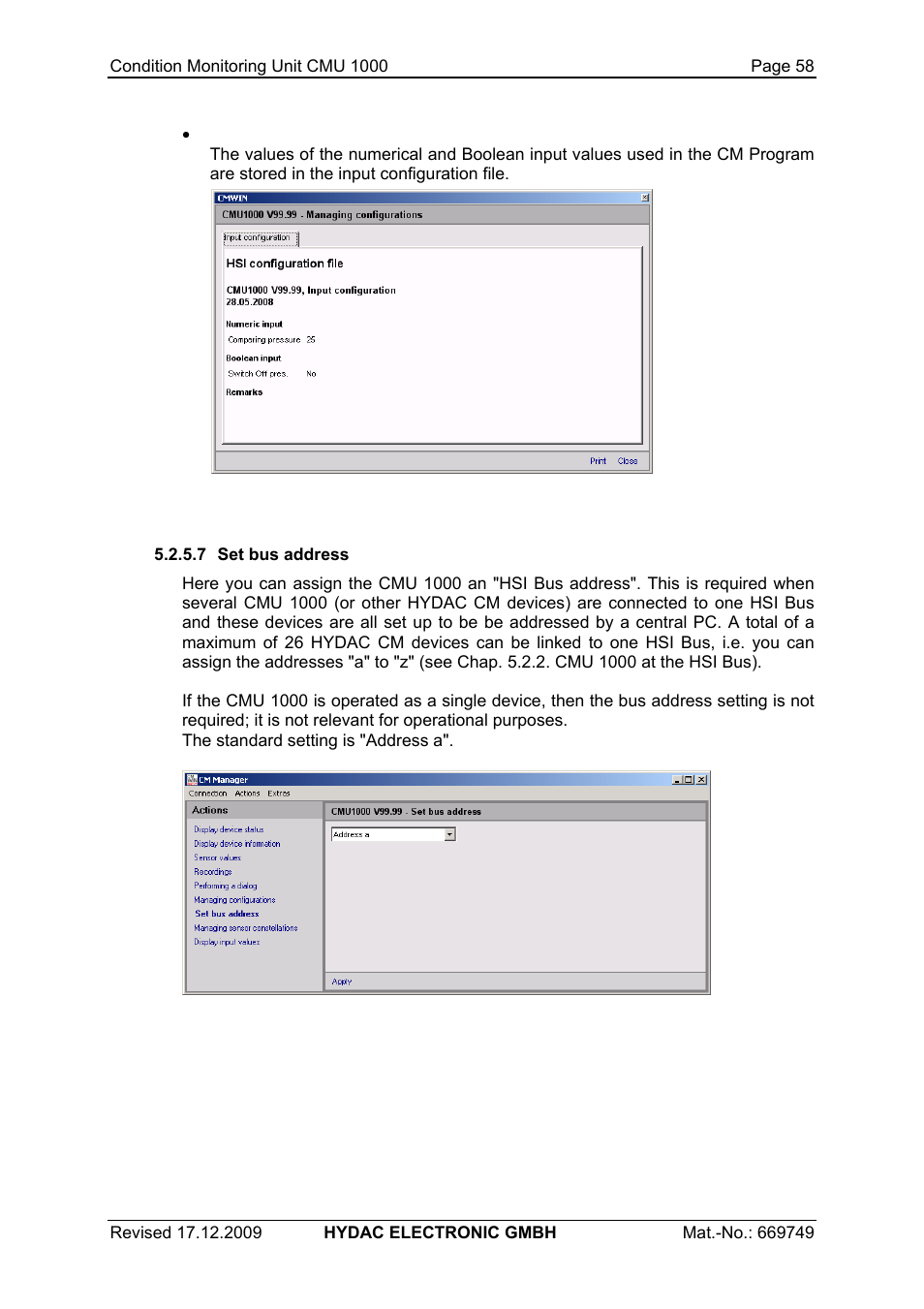 HYDAC CMU 1000 User Manual | Page 58 / 122