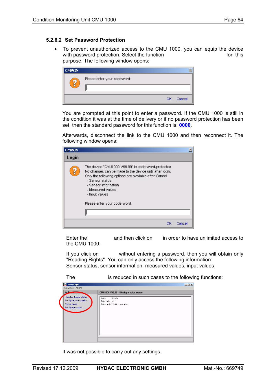 HYDAC CMU 1000 User Manual | Page 64 / 122
