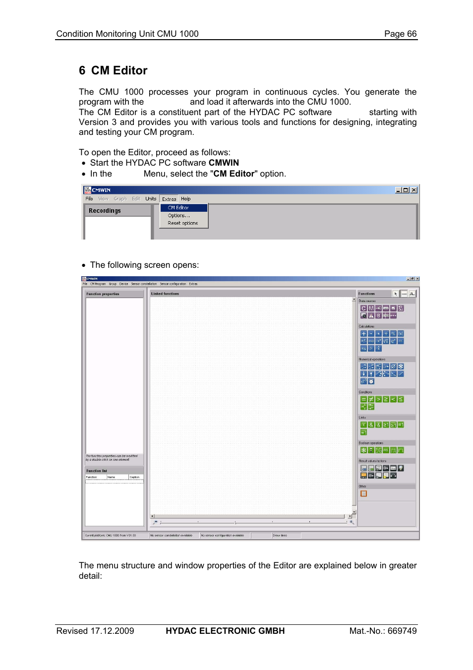 6 cm editor | HYDAC CMU 1000 User Manual | Page 66 / 122