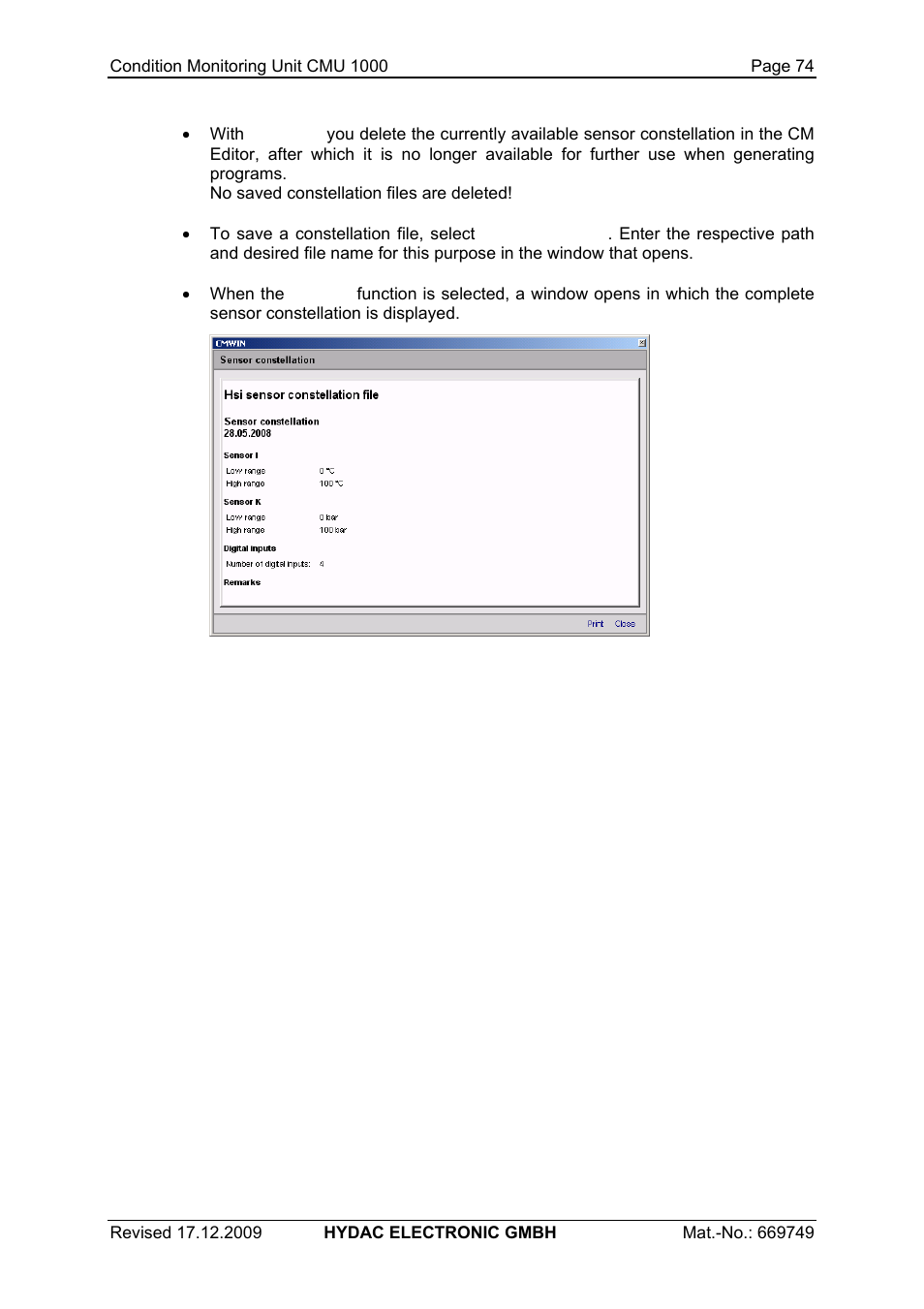 HYDAC CMU 1000 User Manual | Page 74 / 122