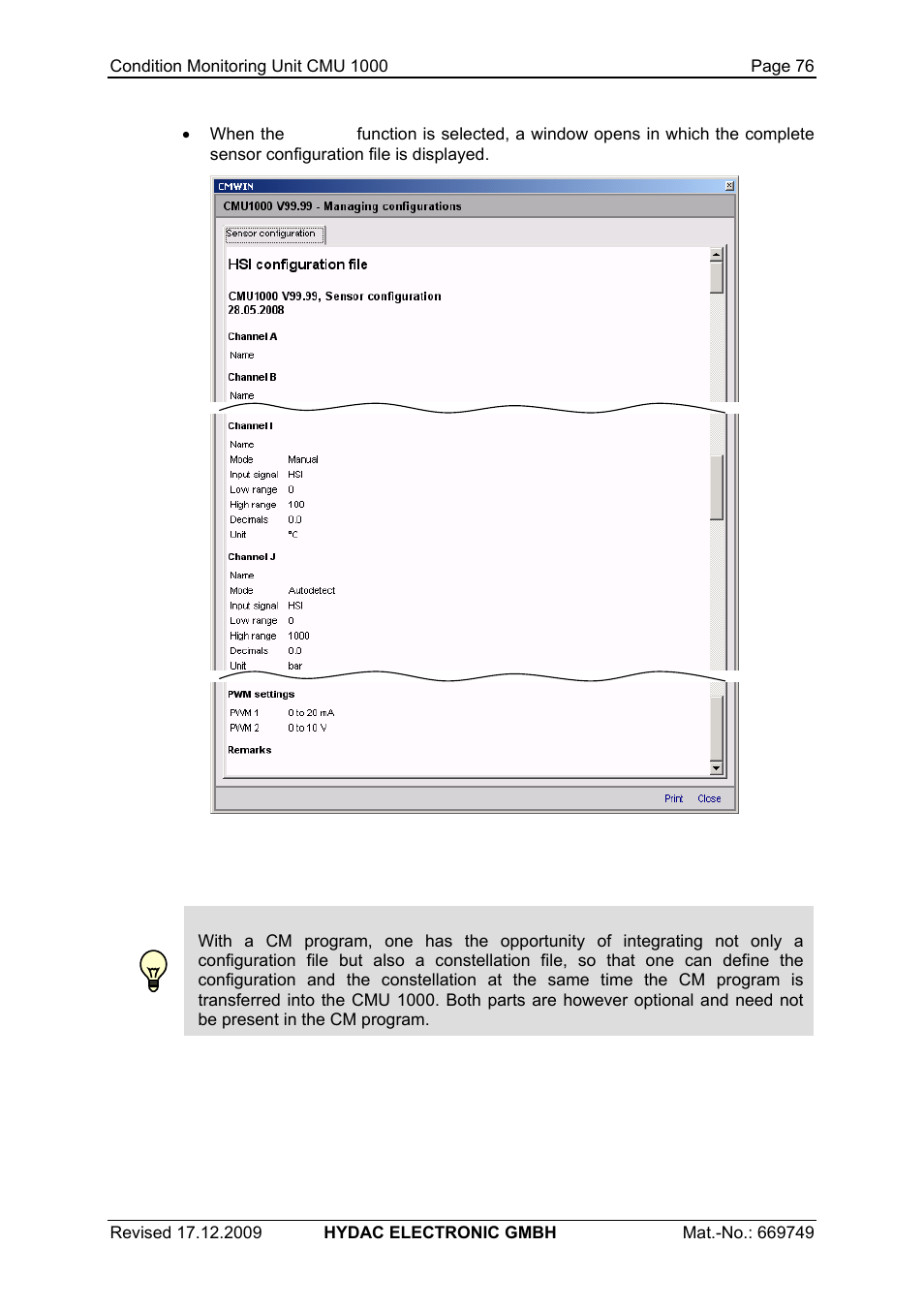 HYDAC CMU 1000 User Manual | Page 76 / 122