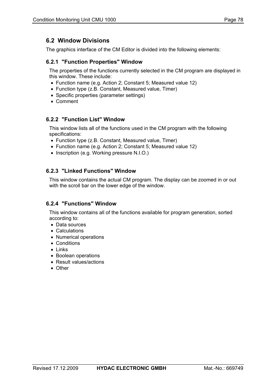 HYDAC CMU 1000 User Manual | Page 78 / 122