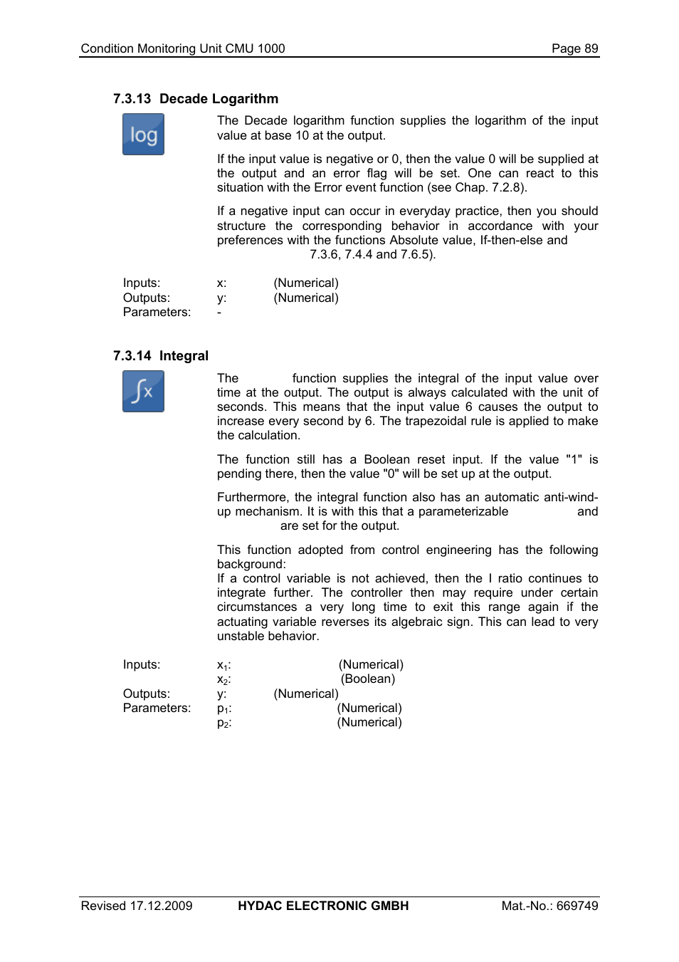 HYDAC CMU 1000 User Manual | Page 89 / 122