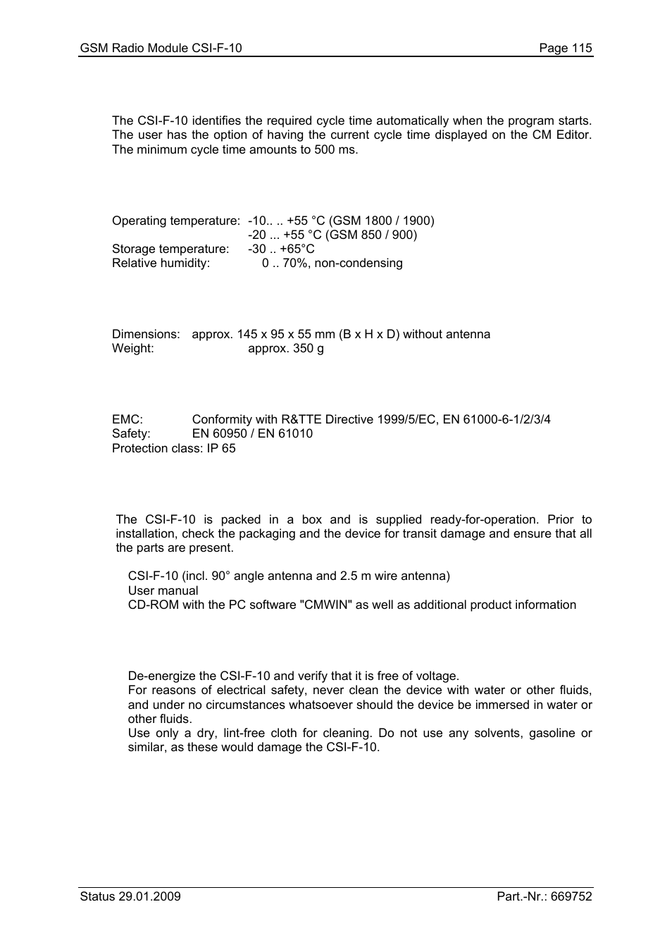 HYDAC CSI-F-10 User Manual | Page 115 / 120