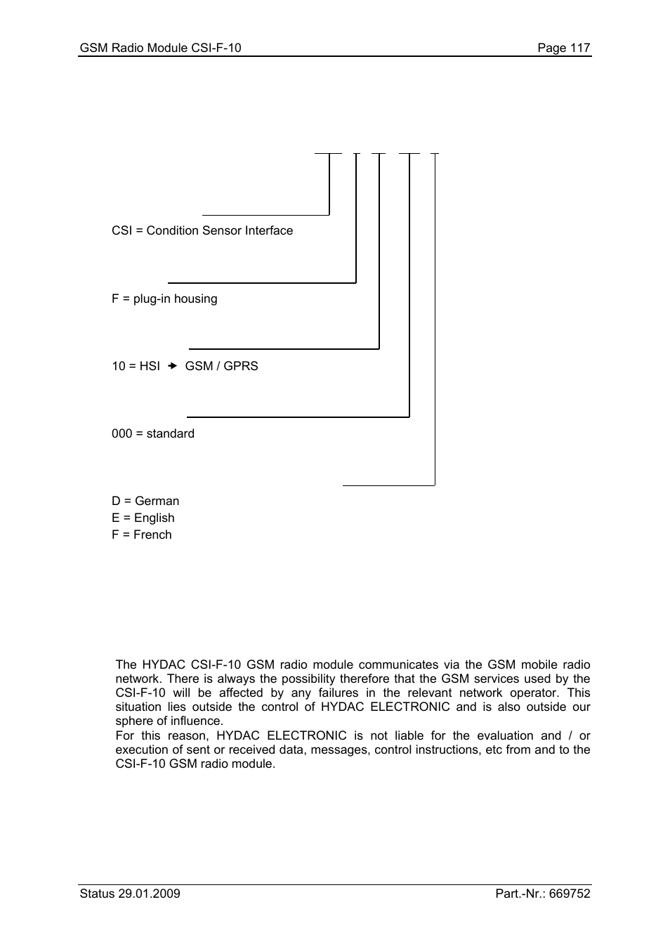 12 ordering details, 13 exclusion of liability | HYDAC CSI-F-10 User Manual | Page 117 / 120