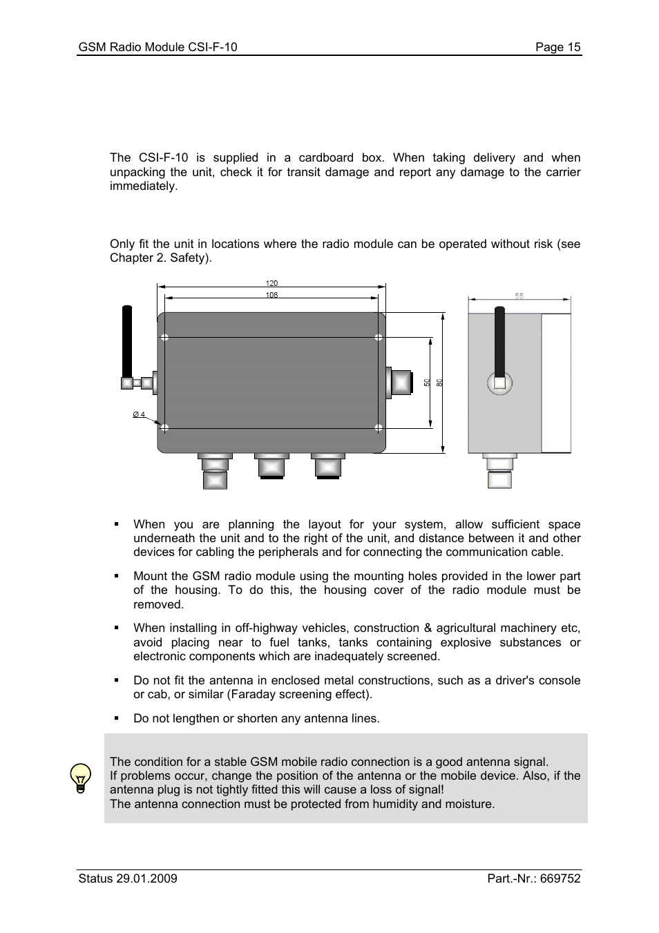 4 installation | HYDAC CSI-F-10 User Manual | Page 15 / 120