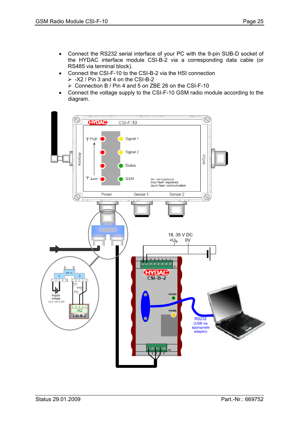 1 device connection | HYDAC CSI-F-10 User Manual | Page 25 / 120