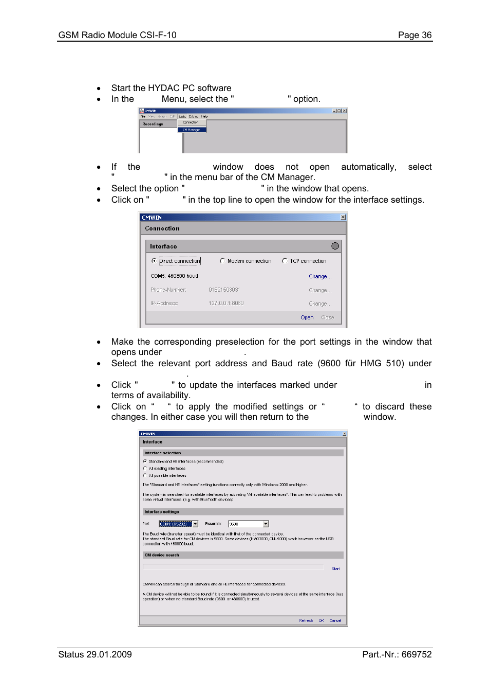 HYDAC CSI-F-10 User Manual | Page 36 / 120