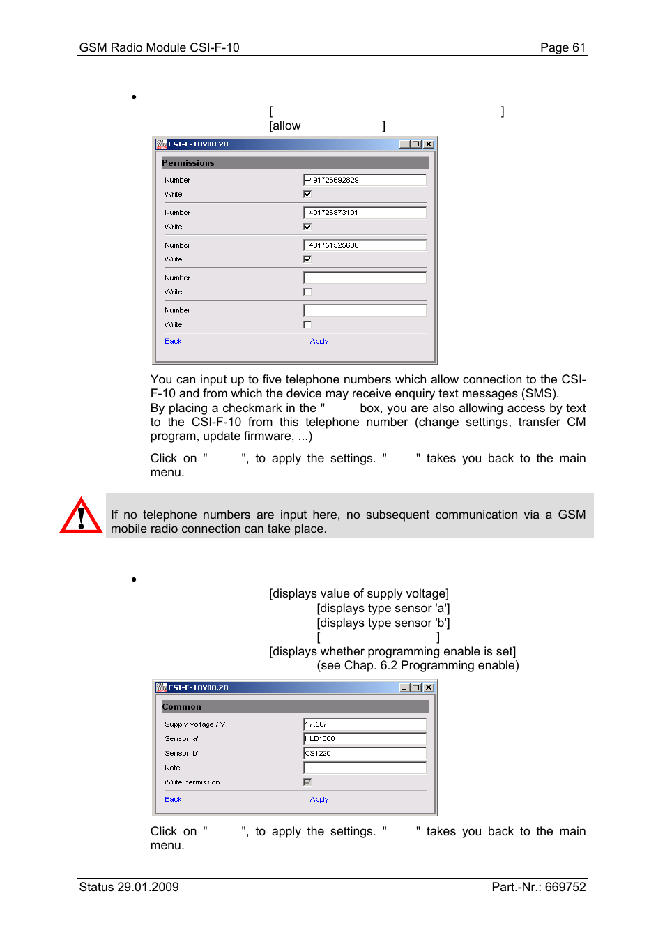 HYDAC CSI-F-10 User Manual | Page 61 / 120