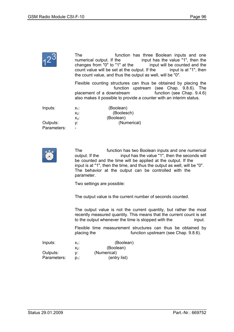 5 counting functions | HYDAC CSI-F-10 User Manual | Page 96 / 120