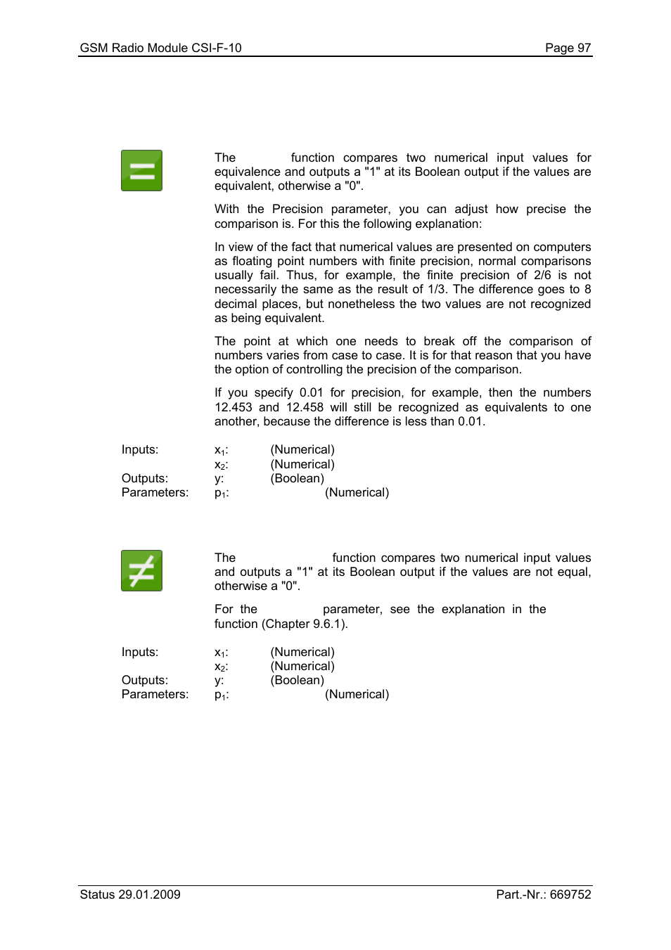 6 numerical conditions | HYDAC CSI-F-10 User Manual | Page 97 / 120