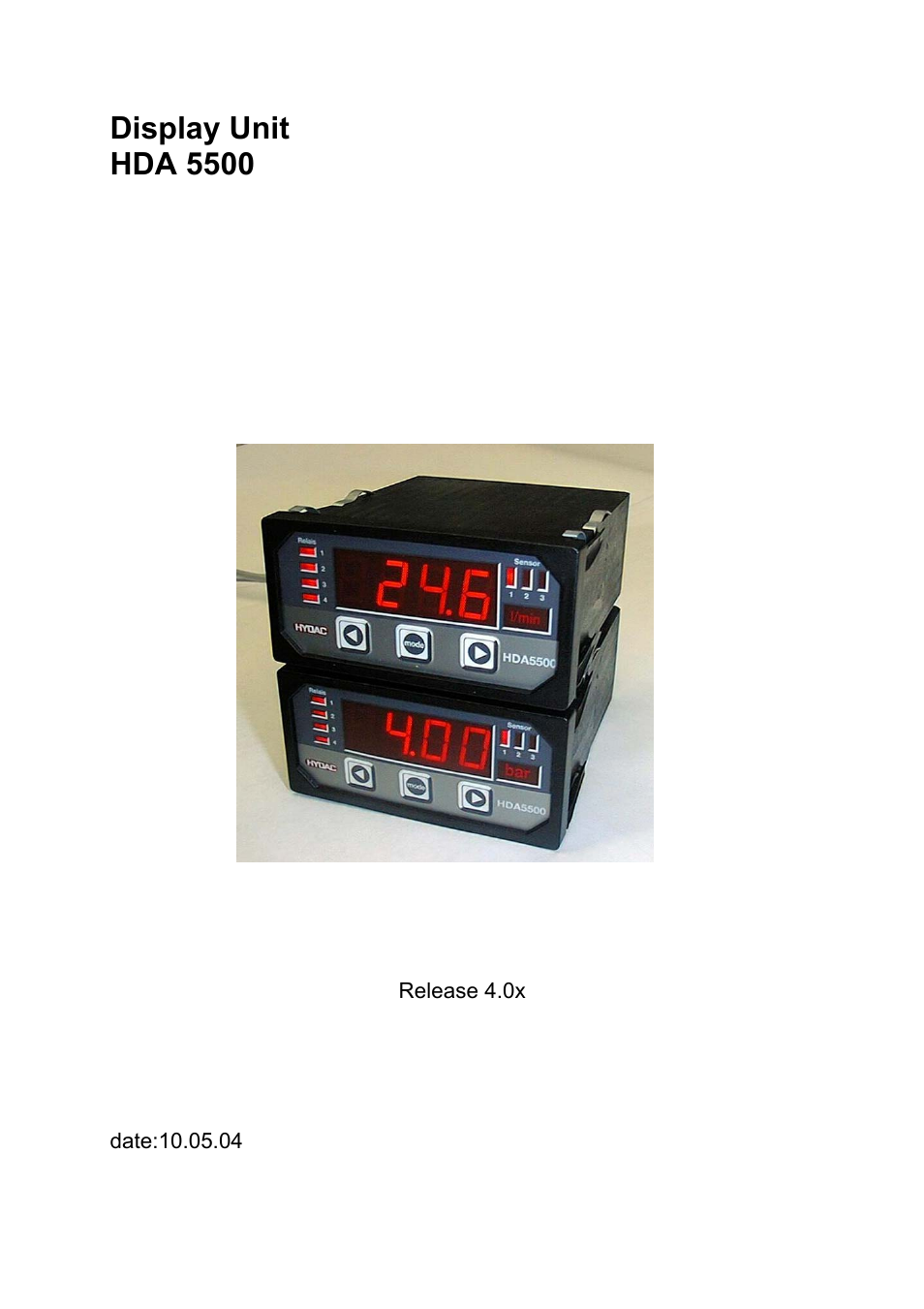 HYDAC HDA 5500 User Manual | 17 pages