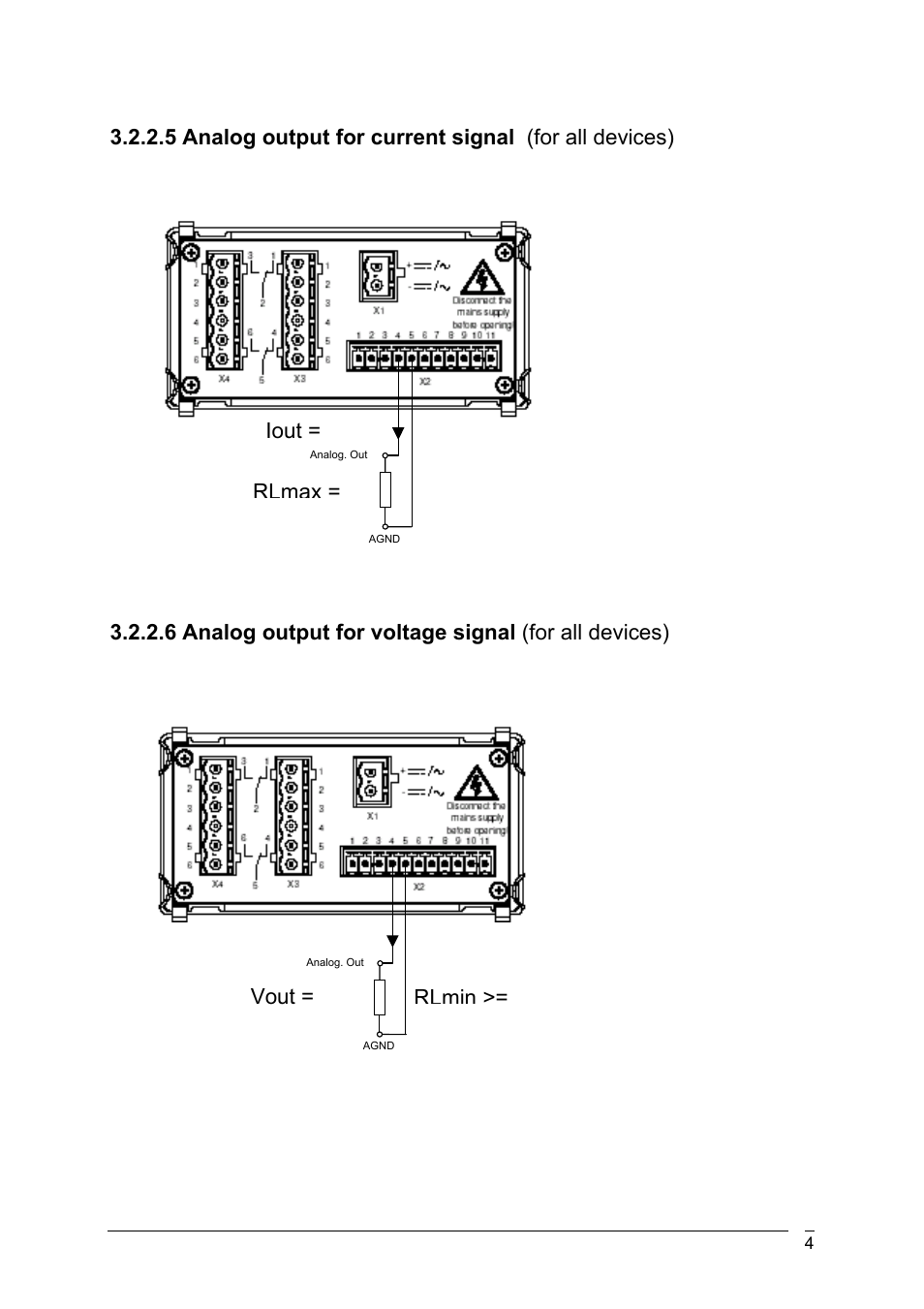 Rlmin >= vout, Rlmax = iout | HYDAC HDA 5500 User Manual | Page 5 / 17
