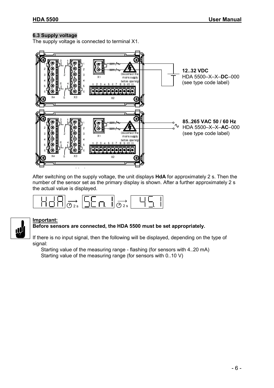 HYDAC HDA 5500-0-0-DC-000 User Manual | Page 6 / 19